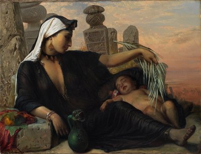 An Egyptian Fellah Woman with Her Child by Elisabeth Jerichau Baumann